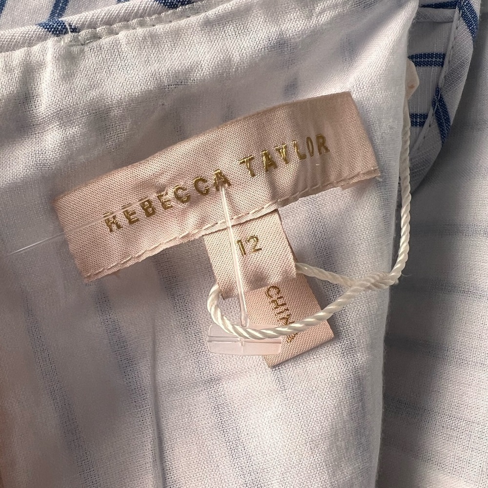 NWT! Rebecca Taylor Pinstripe Midi Tank Dress Sz 12 - Picture 13 of 16